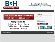 Tablet Screenshot of bandhpavingllc.com